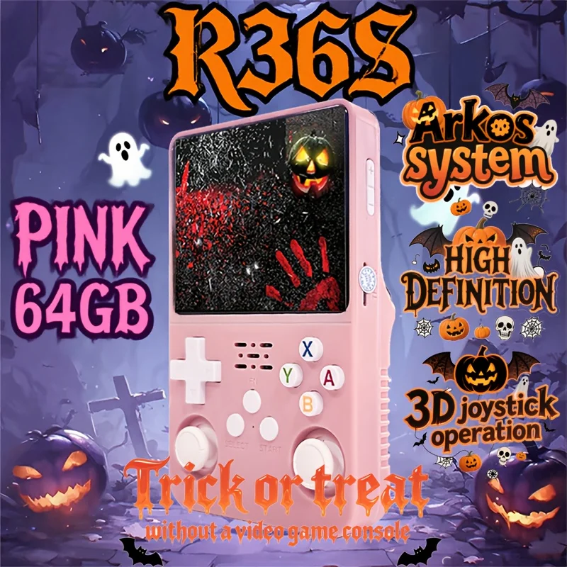 WUDS R36S Portable Handheld Game Controller with 3.5" HD Screen, Rechargeable Battery - Perfect  Gift for Gamers