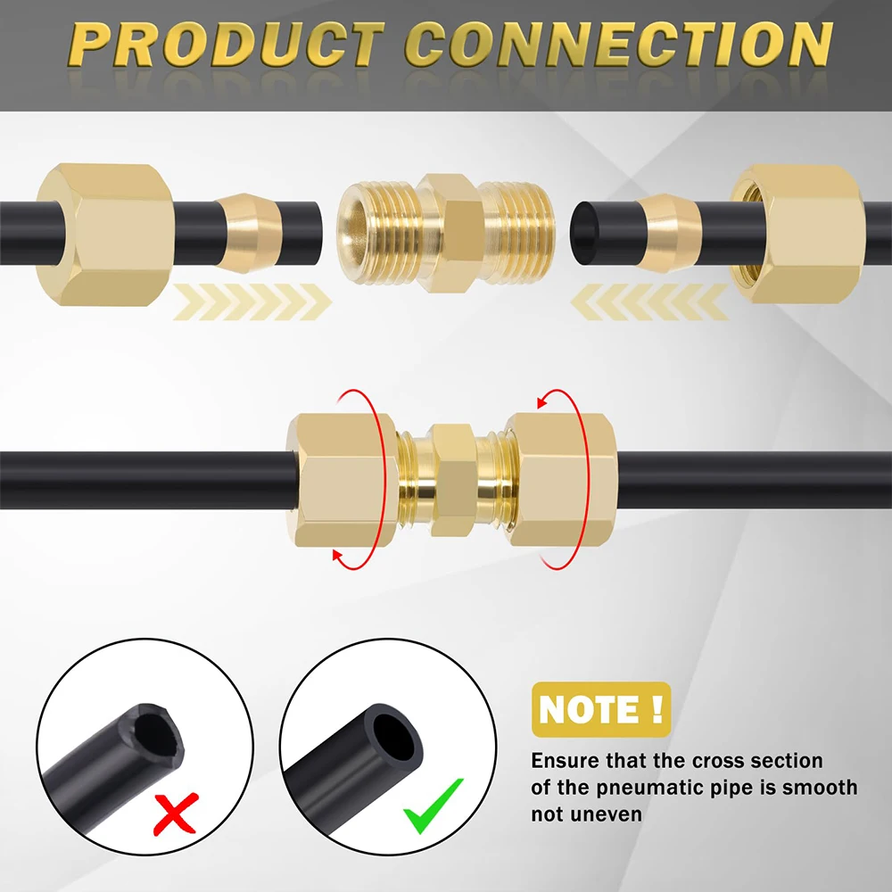 

Универсальный разъем тормозной магистрали для тормозной магистрали без развальцовки 4,75 мм 3/16 "латунный автомобильный фитинг тормозной трубы, соединительная трубка