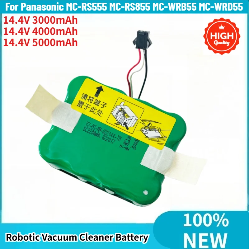 3000mAh 4000mAh 5000mAh Battery for Panasonic MC-RS555 MC-RS855 MC-WRB55 MC-WRD55 Robotic Vacuum Cleaner Replacement Battery