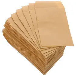 100pcs Brown Small Envelopes Kraft Paper Gift Card Envelopes For Item Storage 10cm For Coin Money Gift Card Kraft Paper