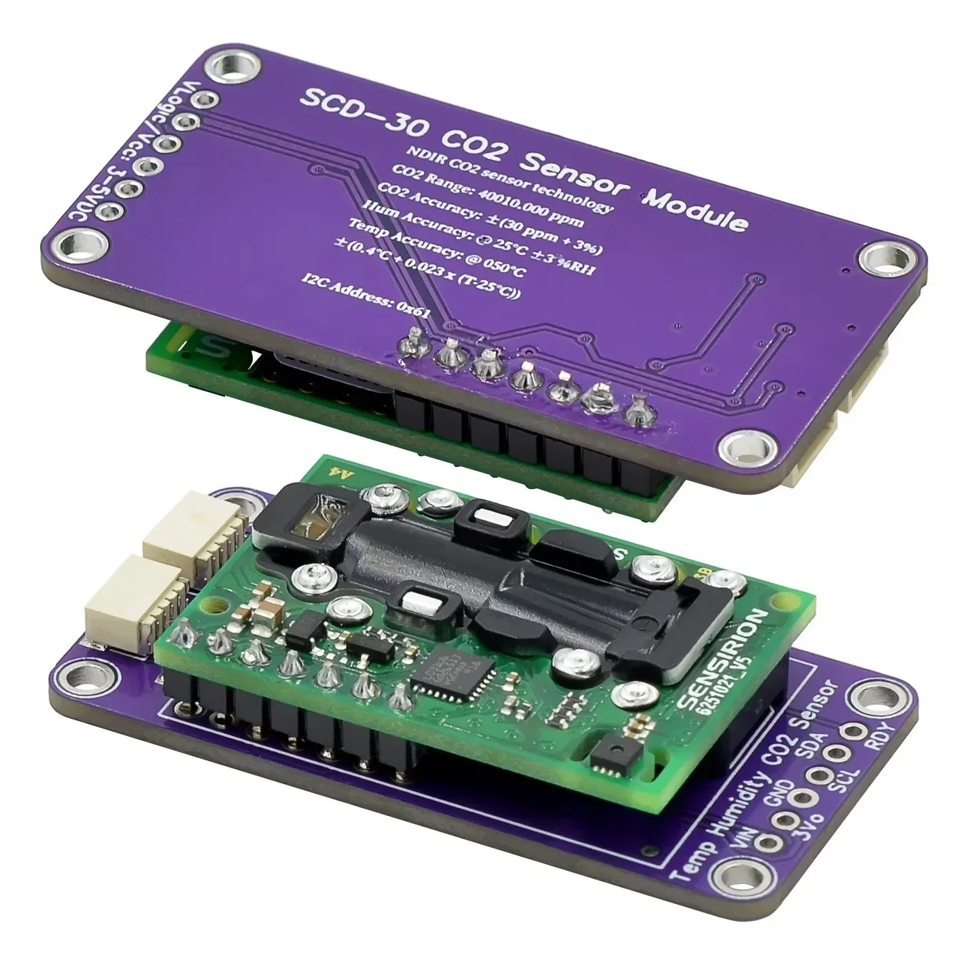 

SCD30 Air Quality Temperature and Humidity Sensor Module for CO2 and RH/T Measurement of Carbon Dioxide Gas Sensors