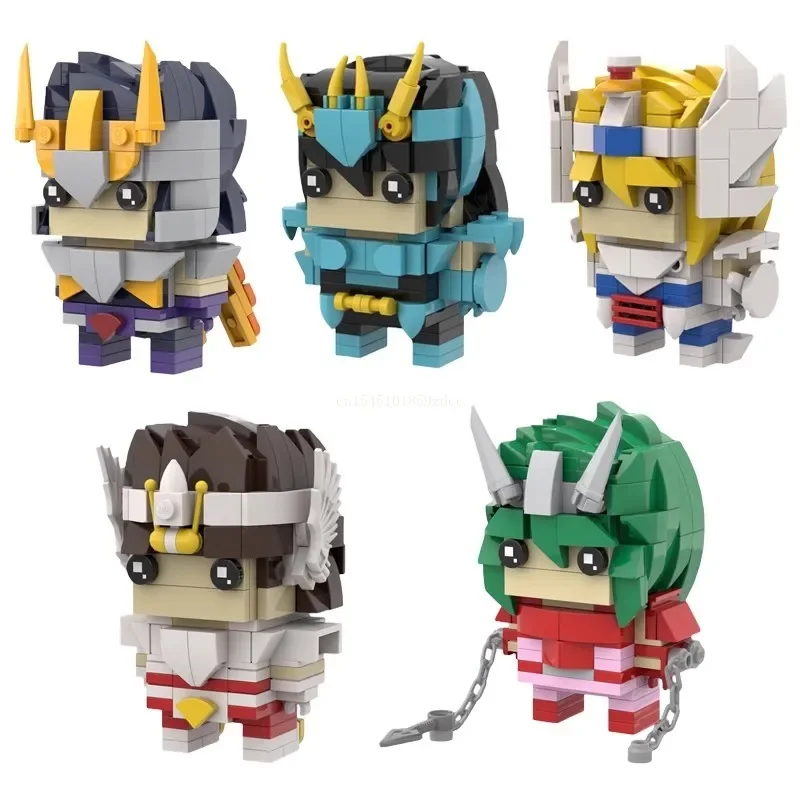 MOC Japan Anime Action Figures Saints Seiyaed Brickheadz Shiryus Hyogas Ikki Building Blocks Warrior Ideas Set Brick Toys Gifts