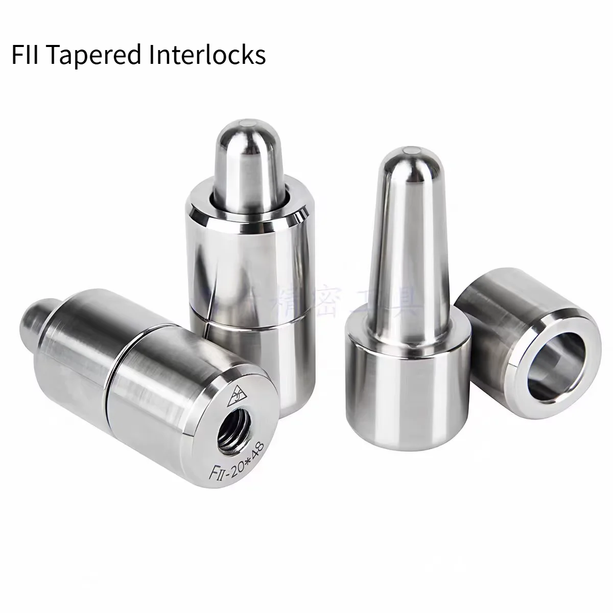 2PCS FII Tapered Interlocks – Taper Lock Pins & Guide Pillars – Guide Bushes for Rubber Silicone Mold
