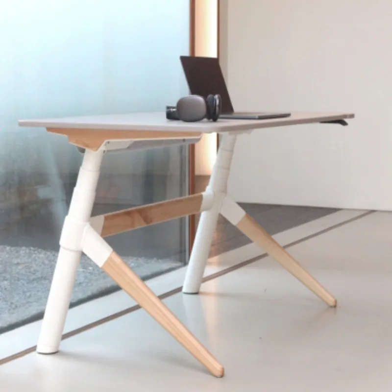 

Oblique Leg Electric Lifting Table Three-leg Double Motor Fashionable Round Tube Electric Table