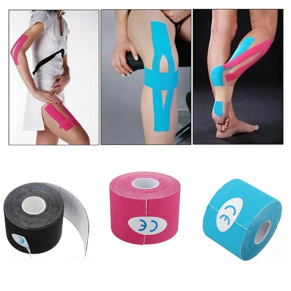 Waterproof Kinesiology Tape for Body Pain Relief, Sports Accessory, Cotton, Elastoplast, Muscle Support, First Aid, 2.5cm, 5cm