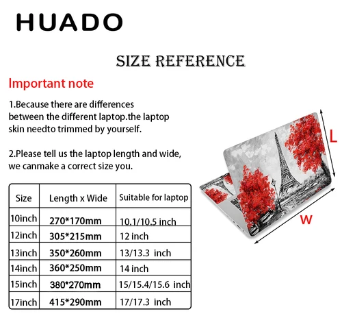 Imagen 2 del producto Pegatina de piel para portátil HP Mackbook, calcomanía para cubierta de ordenador portátil Acer, Dell, ASUS, Sony 13,3, 15,6, 14,4, 17,3