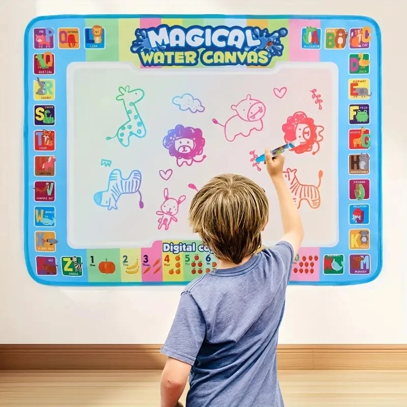 Grande toile aquarelle – bloc de dessin créatif réutilisable, tapis de dessin animé adapté aux graffitis aquarelles et aux plaisirs amusants et sans désordre