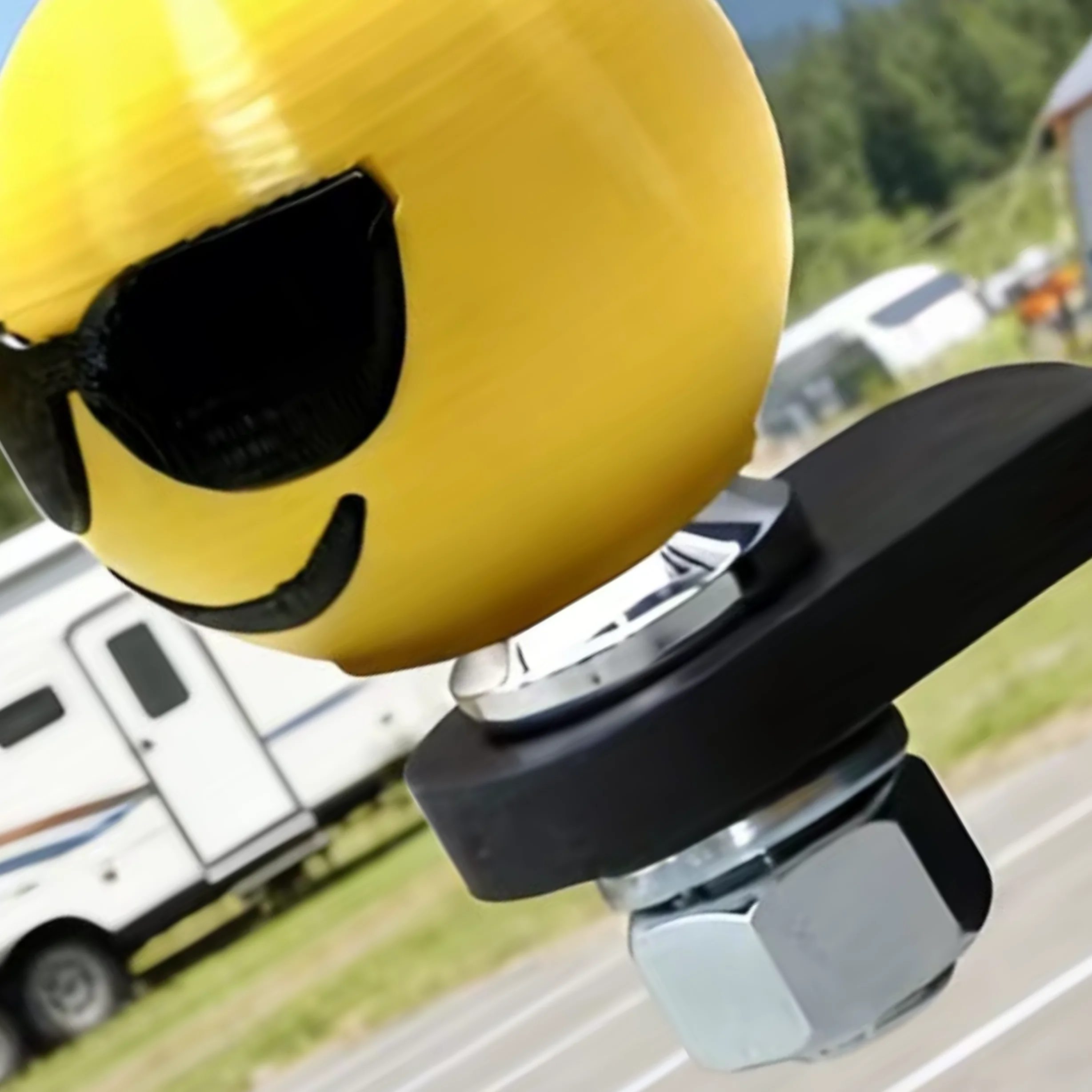 Copertura Universale da 50mm per Gancio Traino con Faccina Divertente, Protezione per Sfera di Traino, Accessorio Auto