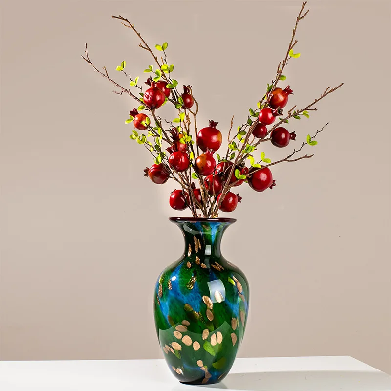 

Green gilt glazed vase creative light luxury modern living room entrance corner few TV cabinets decorative