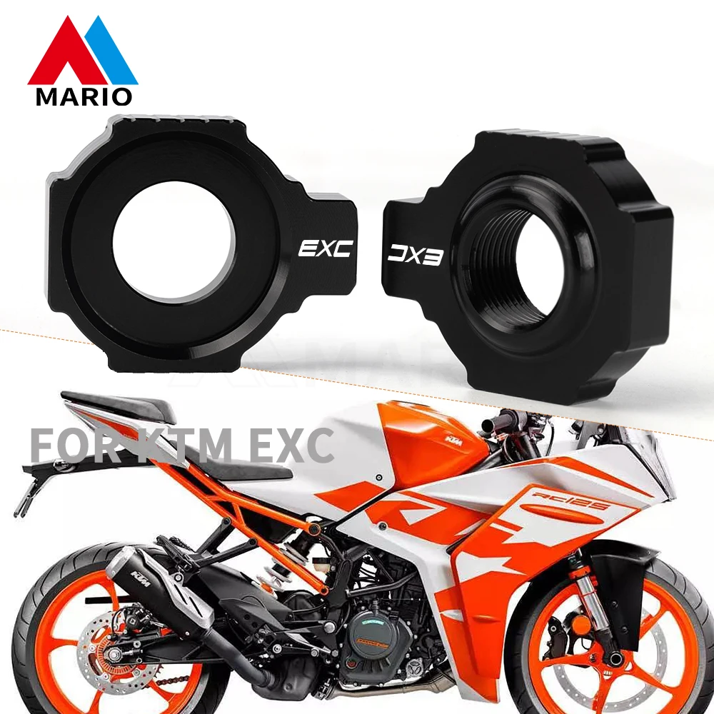 

For ktm 250 300 350 EXC EXC-F 250EXC 300EXC 350EXC-F Motorcross Rear Wheel Chain Axle Block Tensioner Accessories 2017-2022 2023