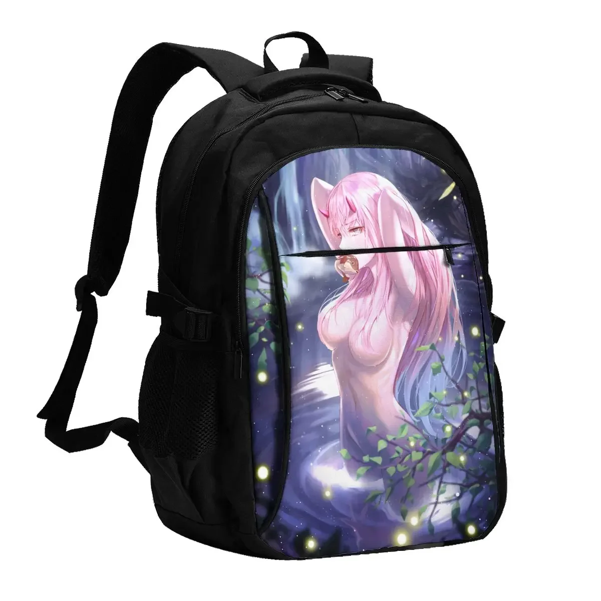 Darling In The FRANXX Zero Two Travel Laptop Backpack, Business Water Resistant Backpack with USB Charging Port, College Bag