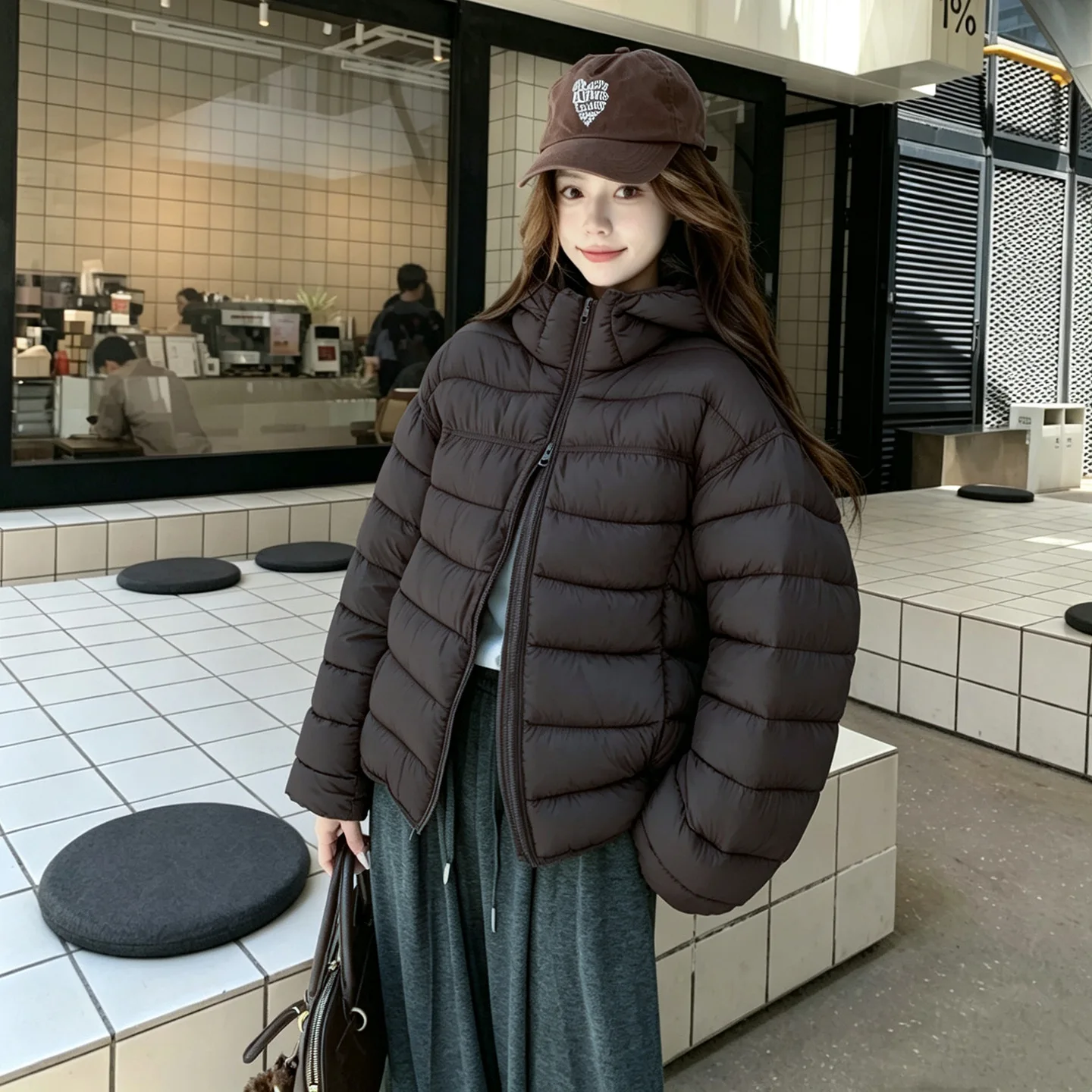 2026 New Winter Puffer Jackets Women's Loose Parkas Warm Down Cotton Coat Bread Female Casual Overcoat Outerwear