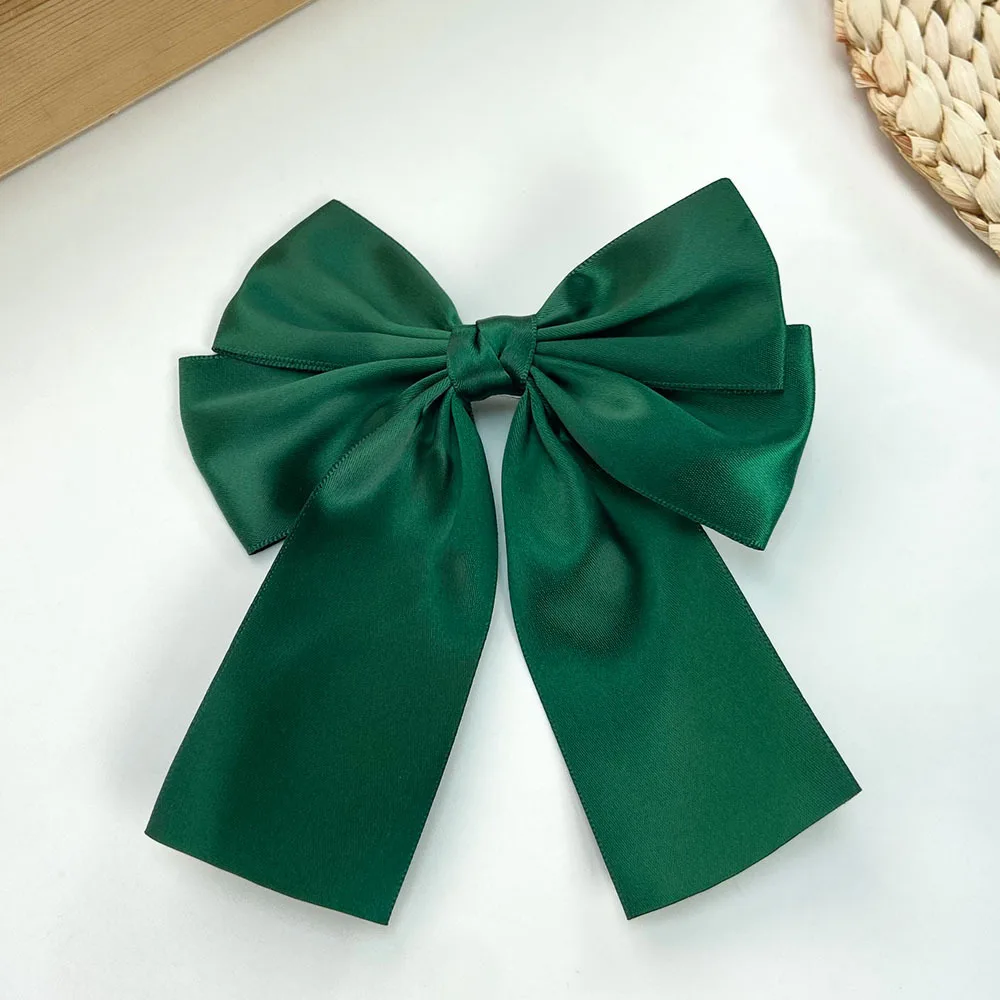 Neue Große Elegante Satin-Haarspange mit Mehrschichtigen Schleifen Mehrfarbiges Glänzendes Band-Accessoire für Frauen Süße Haarstyling-Dekoration – Detail 6