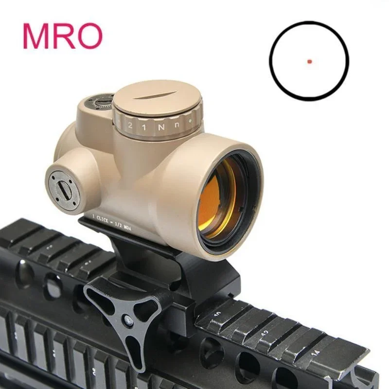 Tactical MRO Holographic Red Dot Sight Scope Illuminated Sniper Gear Rifle Hunting Airsoft Wargame Outdoor Sports