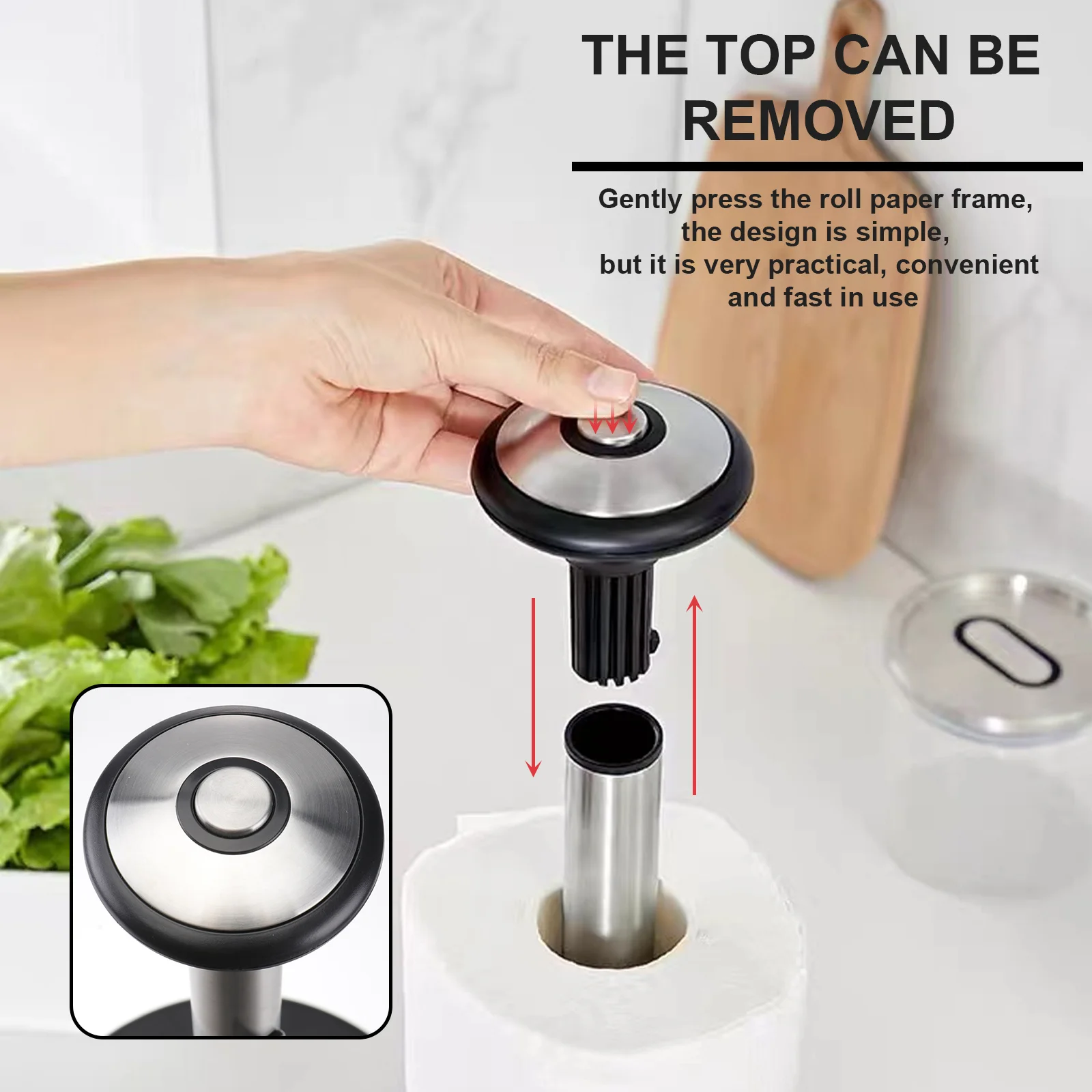 

1Pcs Professional Roll Paper Stand Good Quality Material Tissue Shelf Home Supply Black Paper Rack Home Tissue Holder