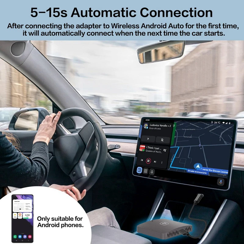 Wireless Android Auto Adapter For Factory Wired Android Auto Cars Wifi Plug & Play Wireless Android Auto Dongle