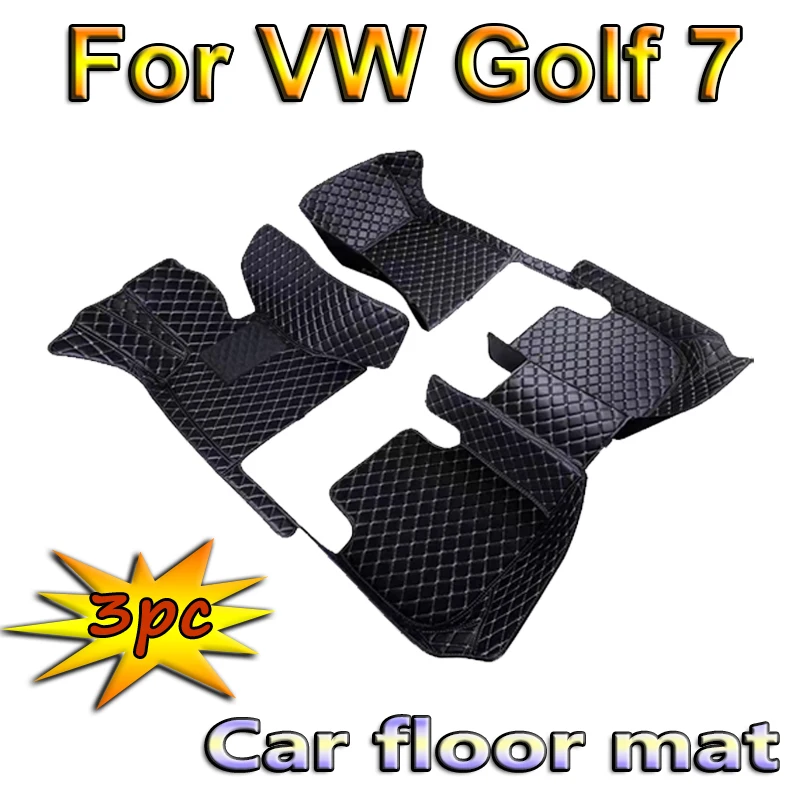 Car Floor Mats For Volkswagen VW Golf 7 7.5 GTE GTD GTI 2012~2020 Carpets Leather Mat Rugs Pad Interior Parts Car Accessories