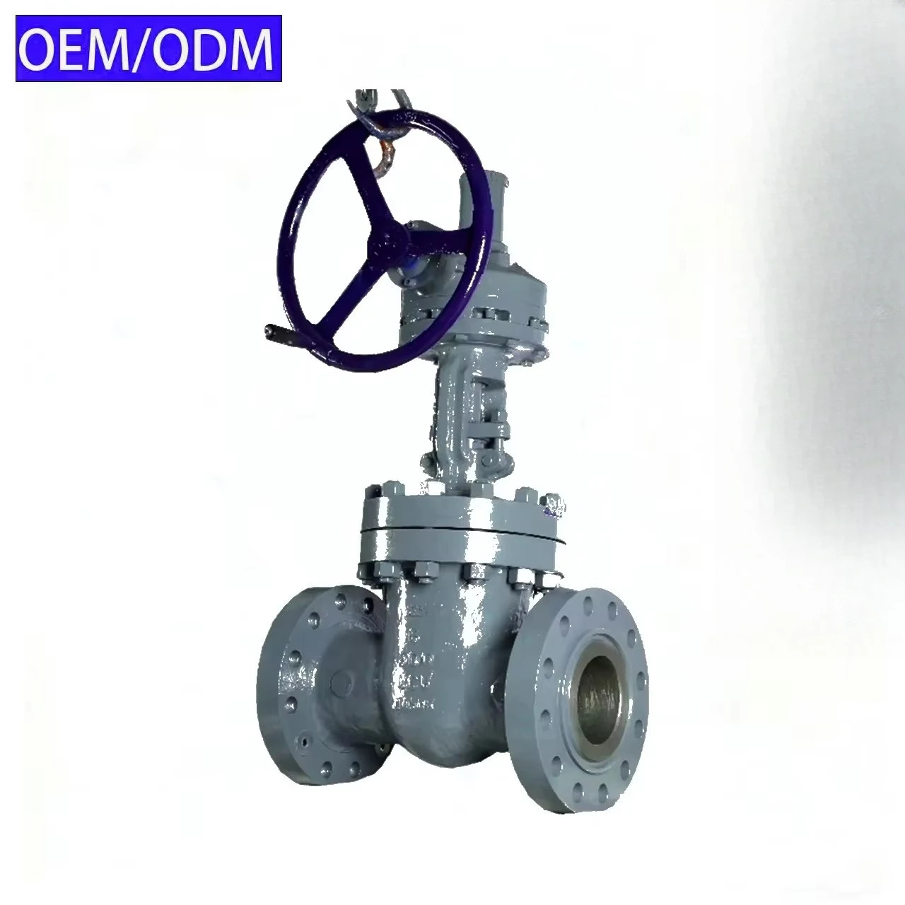American Standard Stainless Steel High Pressure Manual Power Flanged Gate Valves for High Temperature Environments