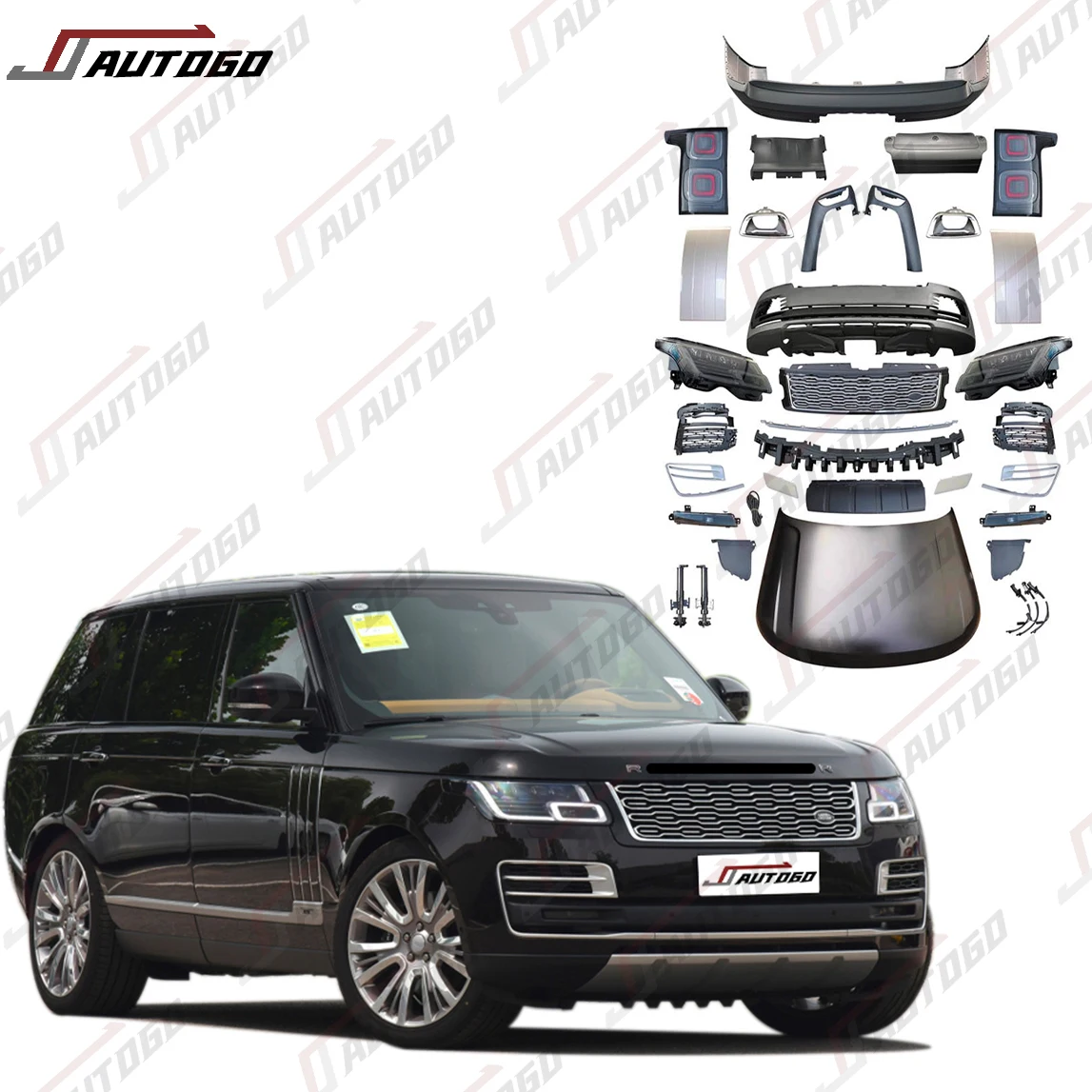 Auto Modification Conversion PP ABS Old to New Body Kit for Land Rover Range Rover L405 2013-2017 Upgrade to 2018 OEM SVA SVO