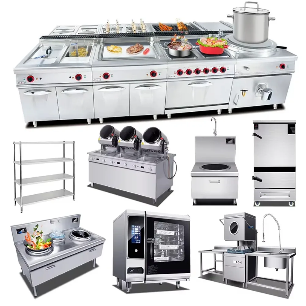 Chefmax Commercial OEM ODM Complete Restaurant Kitchen Fast Food Equipment Street Food Commercial Equipment for Fast Food