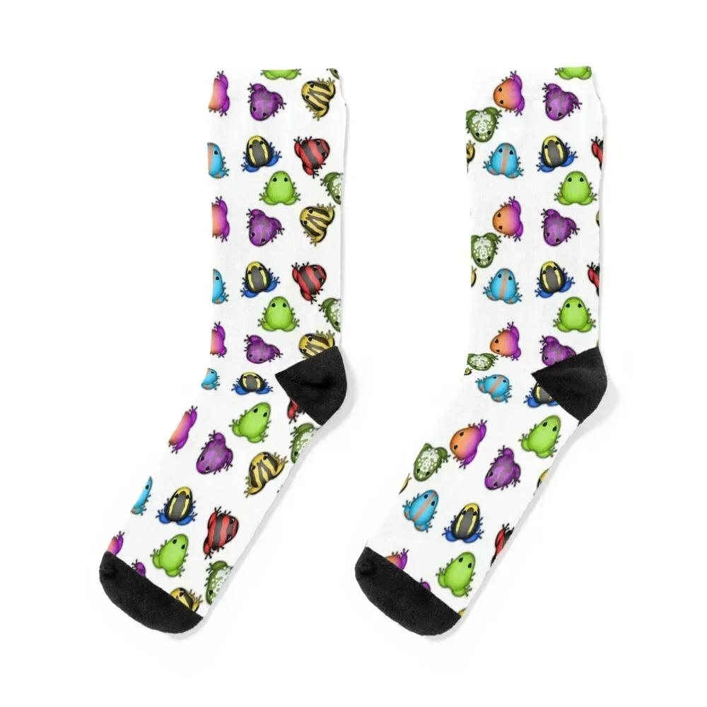 

Pocket Frogs Pattern Eight Socks funny gift custom New year's custom sports Men Socks Luxury Brand Women's