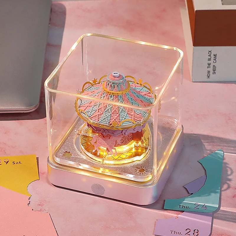 

[k]Time Piece Calendar 2026 Desk Calendar With LED Light 3D Tear-away Calendar Paper Carving Art Memo Pad Notepad Gift Christmas