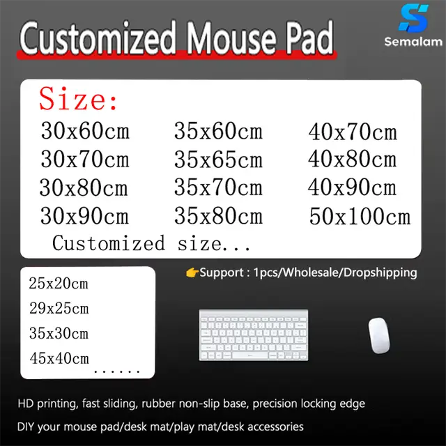 Customized Mouse Pad HD Print Large Playmat Gaming Custom Mat XXL
