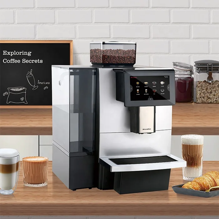 Fully Automatic Coffee Machine US Plug Bean to Cup Coffee Maker with Grinder for Office Hotel Black