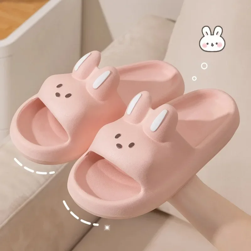 

Pillow Rabbit Slippers for Women and Men | House Slides Shower Sandals | Extremely Comfy | Cushioned Thick Sole