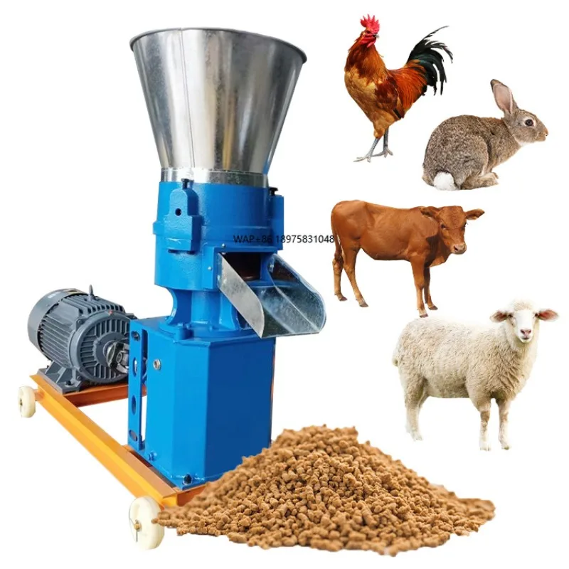 

Small feed pellet machine electric chicken pig rabbit goat poultry livestock floating fish feed equipment