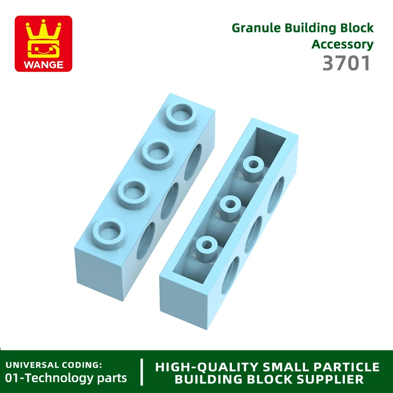 Wange69Pcs/Lot 3701 1x4  3 Hole Building Block Moc Technical Part Compatible with all Brand Bricks DIY Children Toys Gift Box