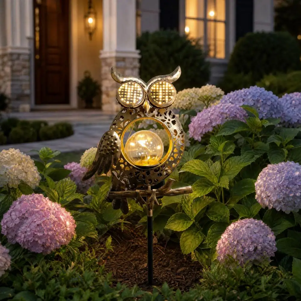 Owl Wind Spinner Sun-resistant Unique Outdoor Sculptures Rainproof Windmill Decorative Stake for Friends Family for Outdoor