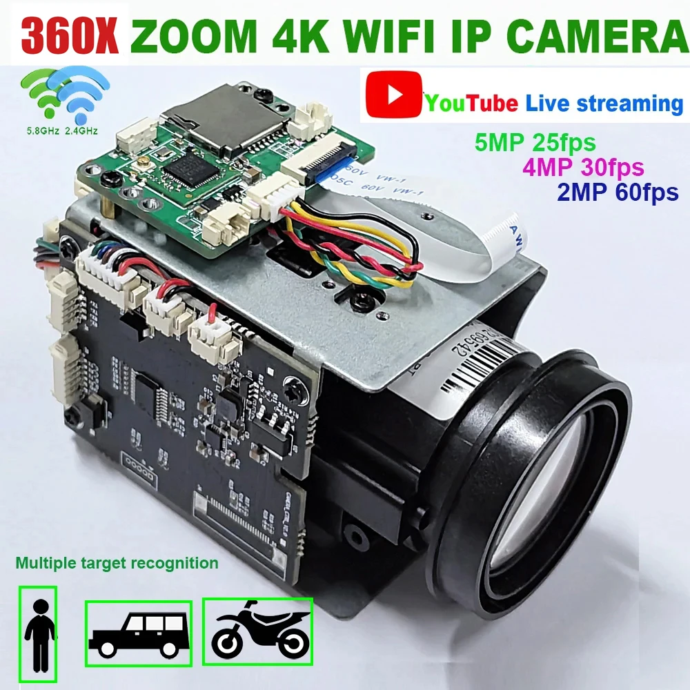 4K 8MP 360X Zoom WIFI RTMP IP Camera IVM4200 P2P ONVIF IMX415 Support 256GB IP Camera