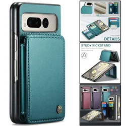 Magnetic Flip Leather Phone Case for Google Pixel Fold Wallet Card Shockproof Back Cover for Google Pixel Fold Coque Etui