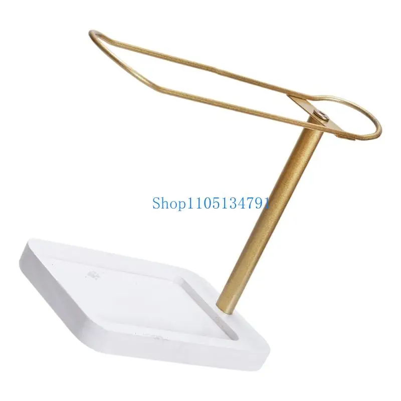 98km Space Saving Hair Claw Clip Organiser Sturdy Metal Frame With Wooden Base Decorative Storage Rack For Girls Women