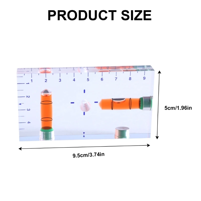 High Precisions Clear Leveling Tool with Orange Liquid Multifunctional Horizontal & Vertical Measure for Accurate Measurement
