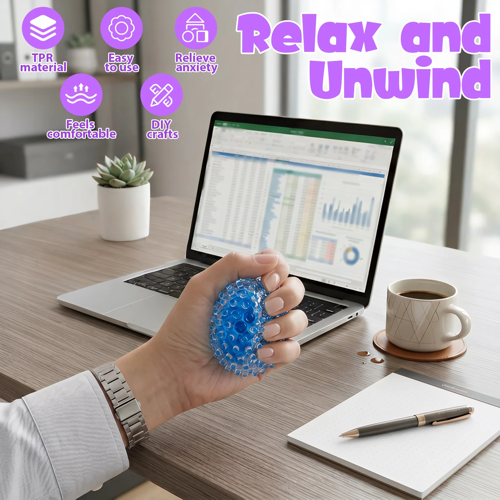1 Set DIY Stressball-Bastelset: Handgemachtes Squishy-Angstlinderungsspielzeug mit Expander-Werkzeugen – Weiches DIY-Stressball-Kit für Erwachsene zum Basteln – Detail 7