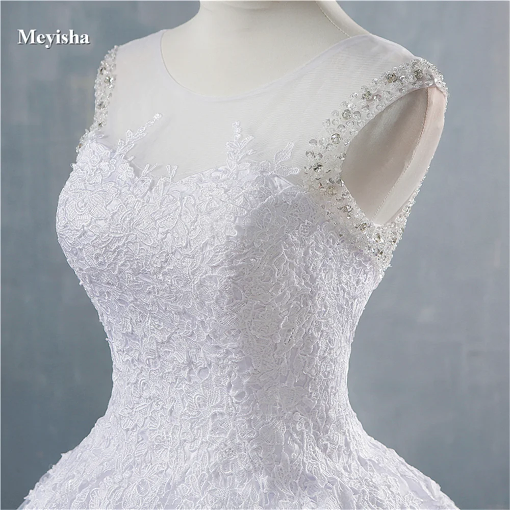 ZJ9144 Wedding Dresses For Brides Plus Size Maxi 18 20 22 24 26 2025 Sexy Open Back Sequns Beads
