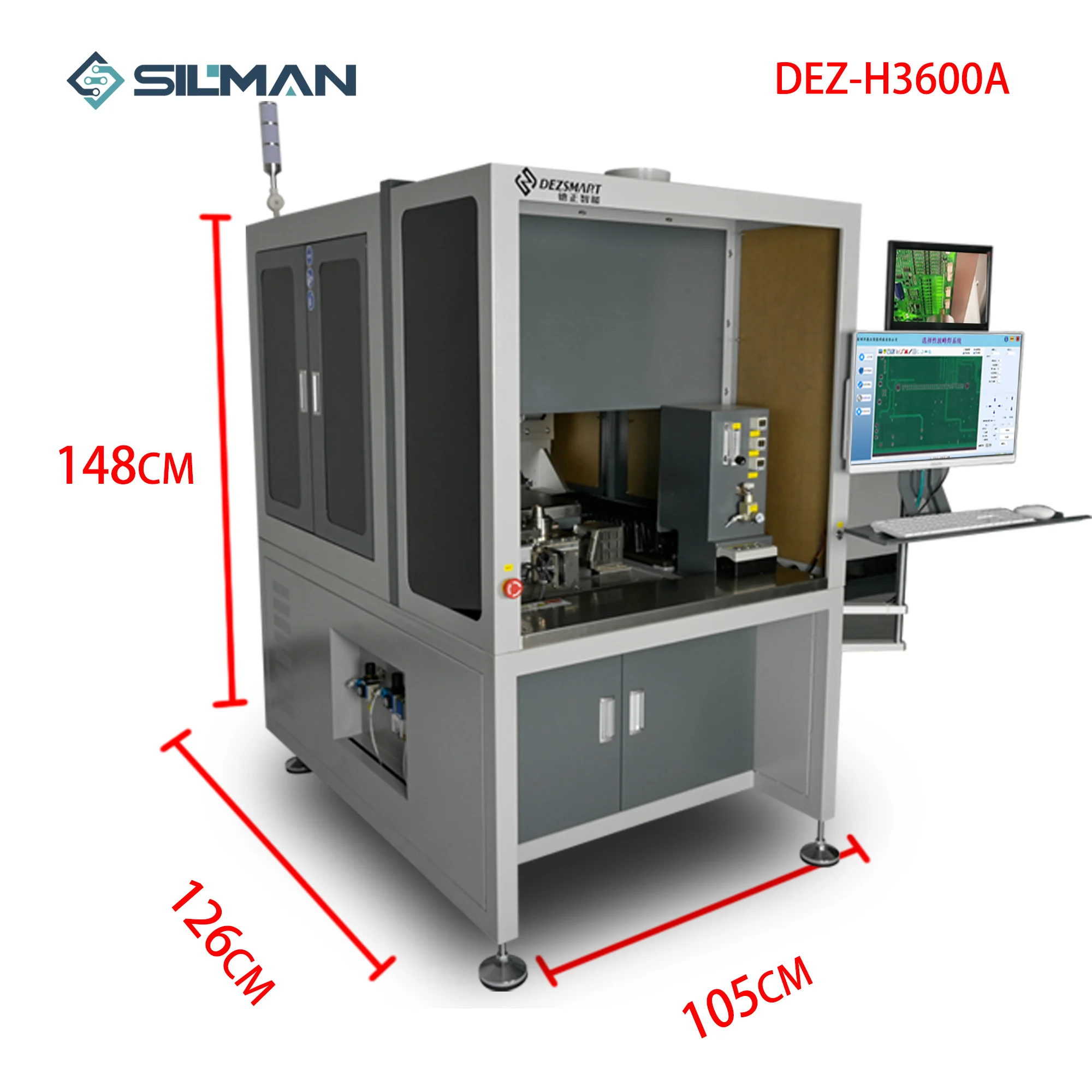 Factory Price Silman DEZ-H3600A Tin Welding Device Automatic PLC Selactive Wave Soldering Machine For SMT PCB Assembling Line