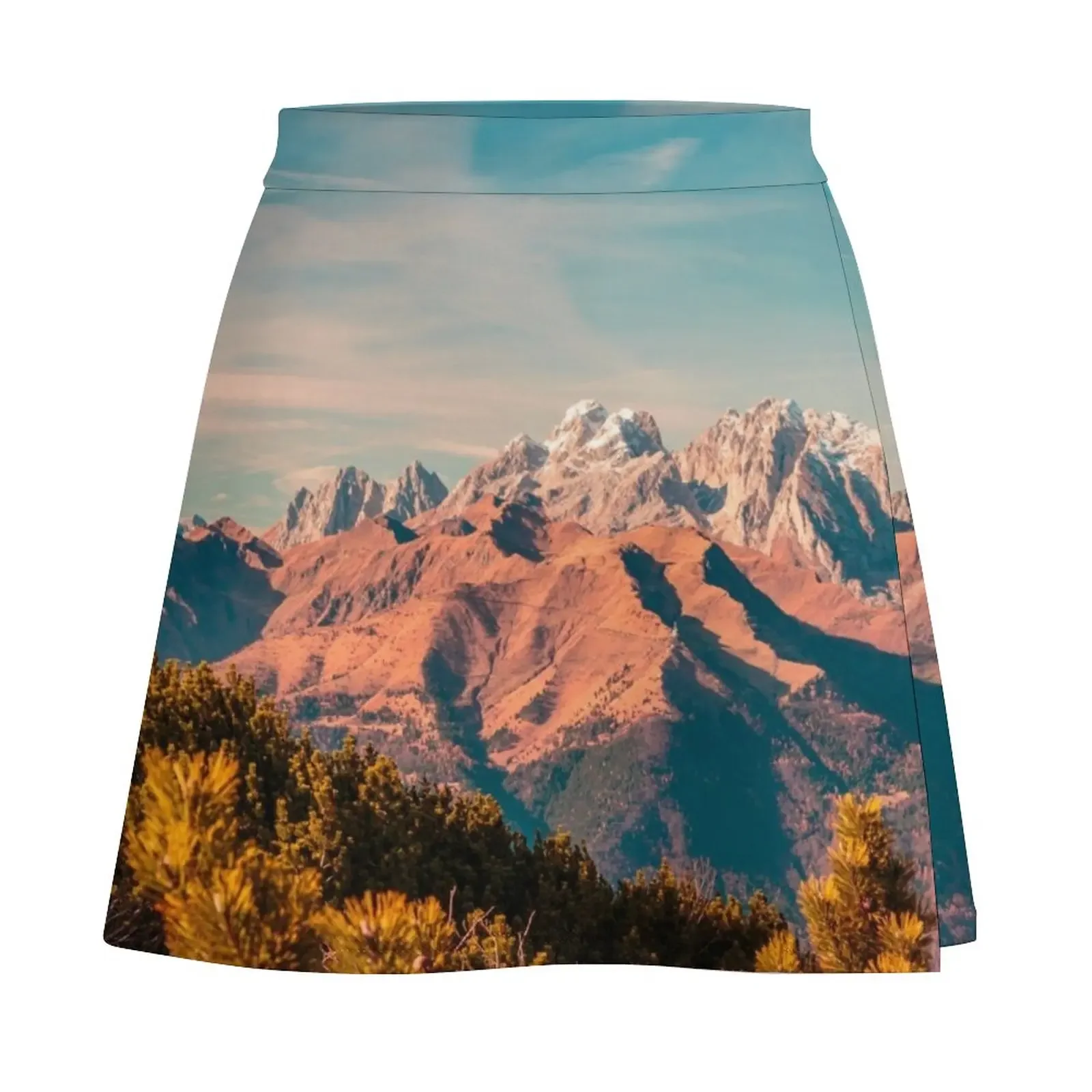 Sunny autumn day at the mount Tersadia in the italian alps Mini Skirt women's summer dress 2025 Women's skirt Mini Skirt