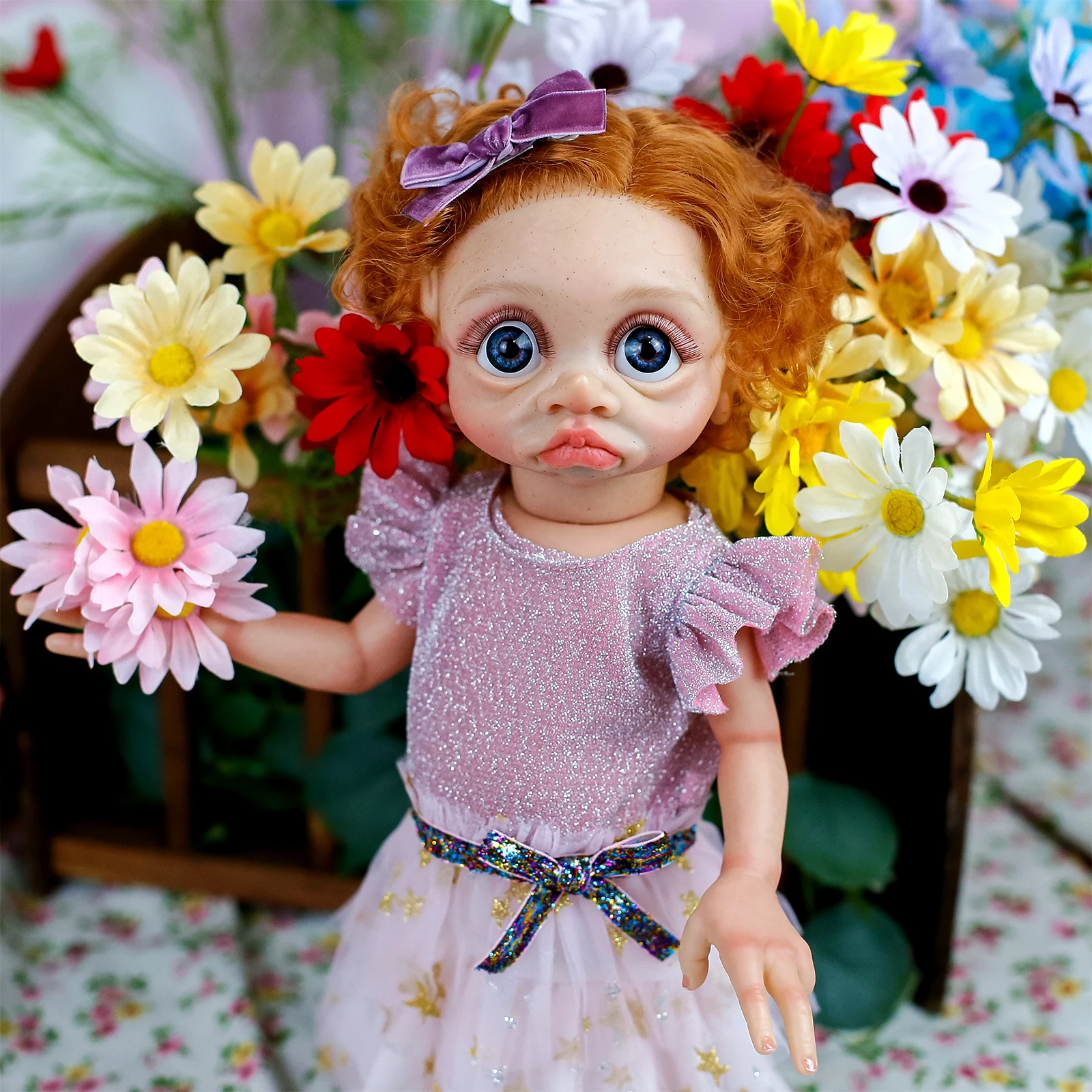 16 Polegada 40cm boneca reborn bebê tinky fada elfo boneca muito bonito silicone macio bebê de alta qualidade pintura detalhada arte boneca colecionável