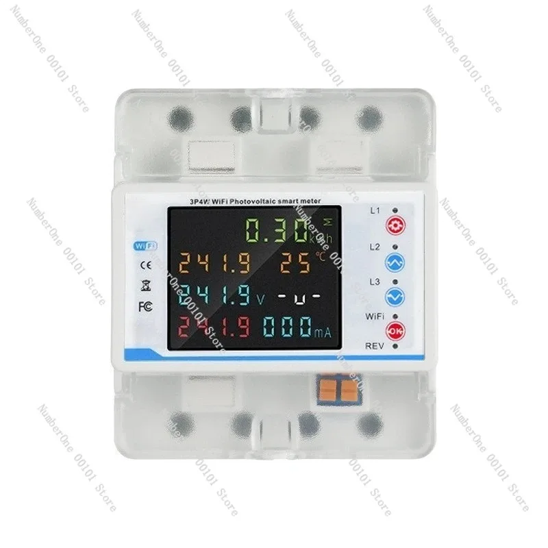 Three phase WiFi reclosing overvoltage protection switch with current limiting, phase current, and leakage protection