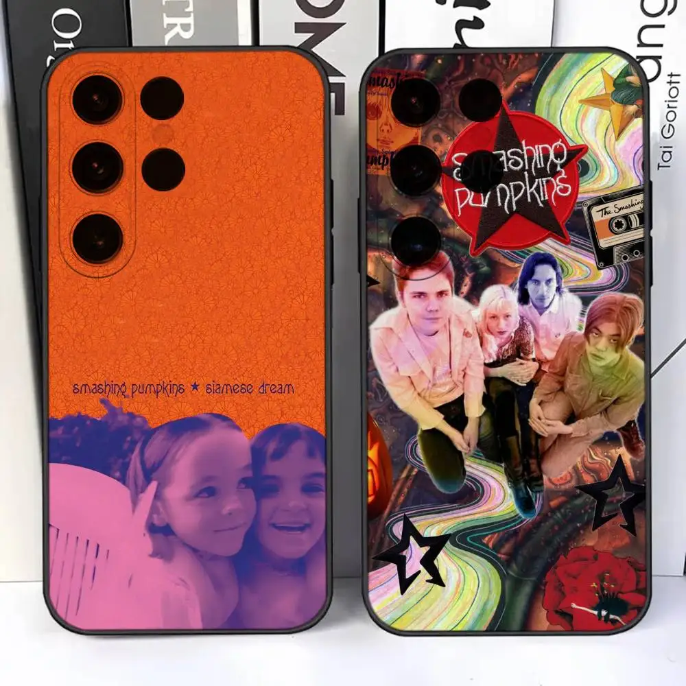 

The Smashing Pumpkins For Samsung S25,S24,Ultra,S20,S30,Plus,S22,S23,Ultra,Plus,5G Black Silicone Soft Case