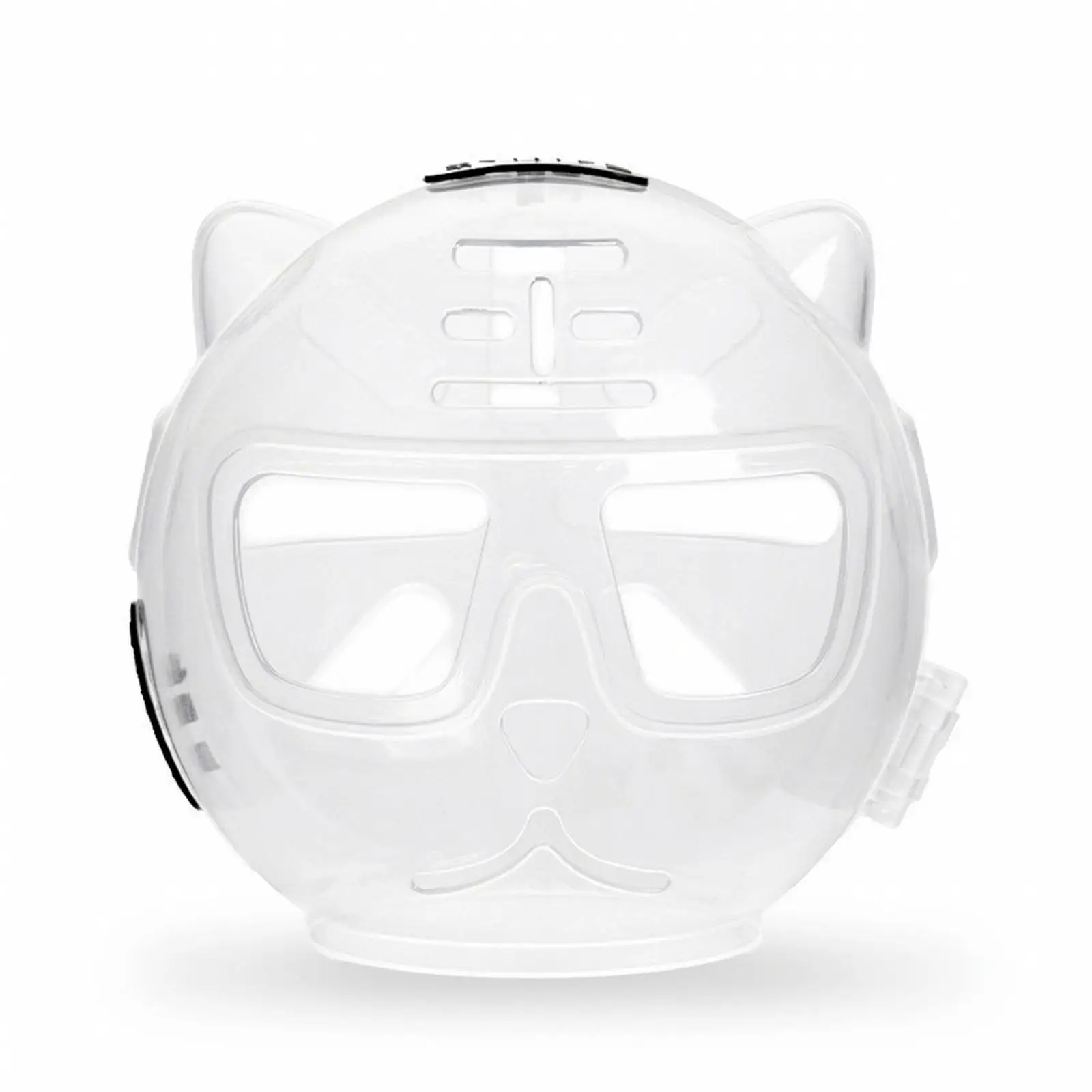 Hard Shell Cat Grooming Helmet Breathable Cat Muzzle with Face Opening