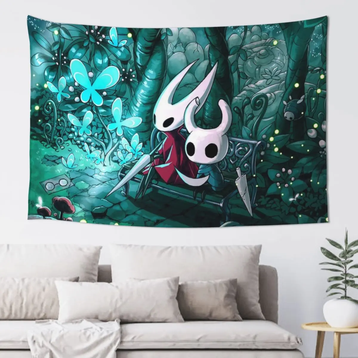 

hollow knight Tapestry Home Decor Aesthetic Tapete For The Wall Korean Room Decor Bedrooms Decor Tapestry