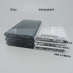 External hd case 2.5 SATA to USB 3.0 5Gbps Transparent Portable External hard drive 2.5 hdd Enclosure For PC Disk SSD Box q1 J17