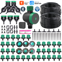 5-50m Garden Watering Timer Green Drip Irrigation System Adjustable Sprinklers Phone Remote Controller