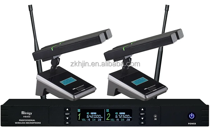 H8402 Professional One To Two Wireless Conference Microphone-dual Square Bar