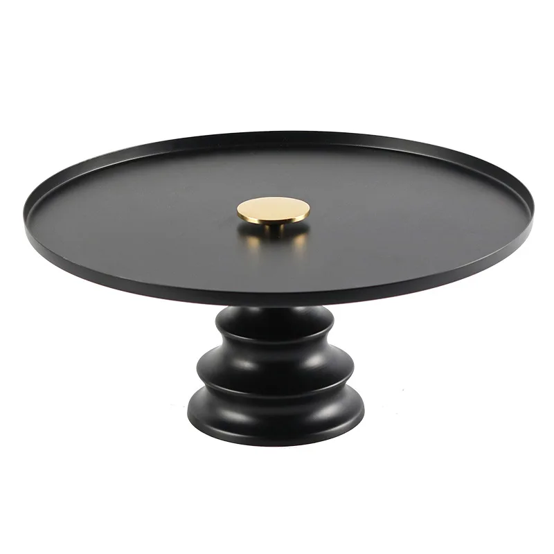 Modern simple tall cylindrical laminated fruit plate ornament model house home dining table display storage tray decoration