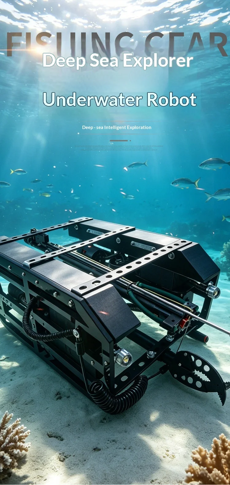 Underwater Robot Fishing Visual Detection Search Rescue Salvage Drone Fish Catching Device With Plastic Mechanical Arm China